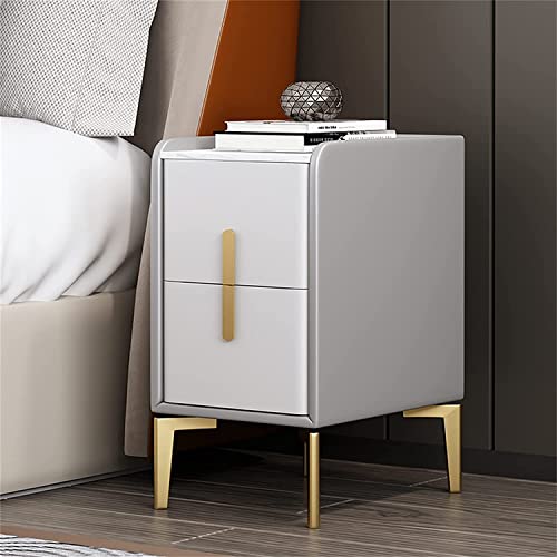 Table de chevet en bois noir avec 2 tiroirs pour une chambre moderne