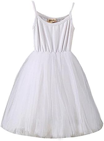 XUNYUBaby Girls Tutu Dress Sleeveless Infant Toddler Sundress Tulle Bubble 5 Layers Princess Birthday Outfit