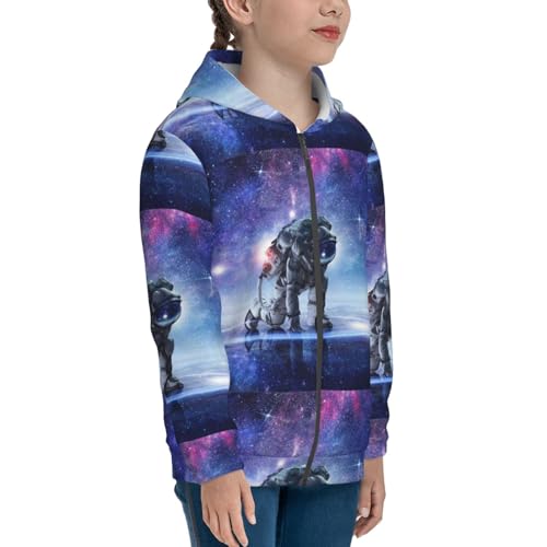 Autumn Pumpkins Fall Leaves Kid Hoodies Boys Zip Up Sweatshirts Girls Pullover with Pocket4