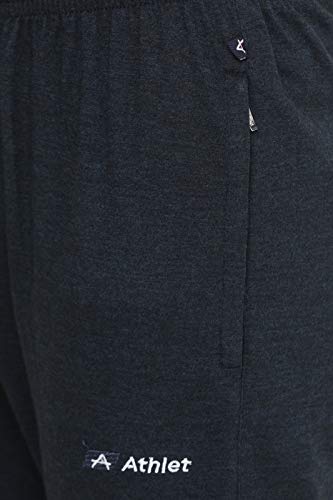 Image of Trackpants for Men - Regular Fit, Cotton Hoisery, Ultra Soft, Comfortable, Lightweight, Ziper Pockets, Front Zip, Back Pocket, Solid Mnimal