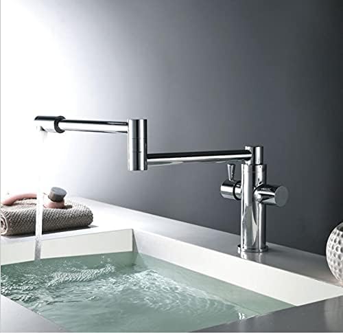 Miniatura 3 de ZXZB Grifo de fregadero de cocina para bar comercial de granja grifo de cocina plegable de una sola palanca caliente y fría cepillo de aceite