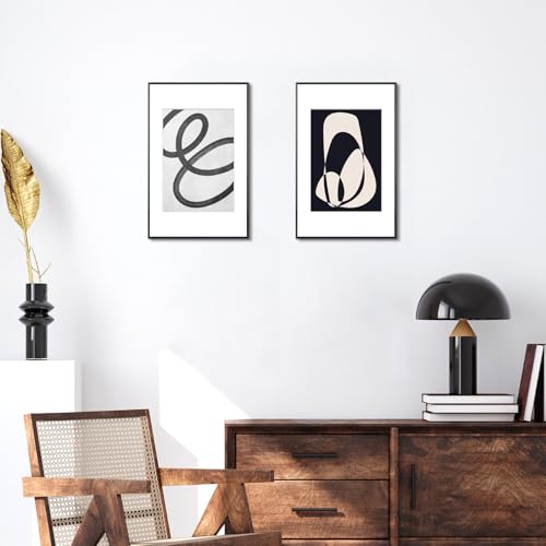 Image of Homso 11 x 17 Frame in Black 2 Packs, Metal Thin Board 11x17 Picture Frame with Acrylic Plexiglass for Pictures A4 with Mat or 11x17 without Mat for Horizontal and Vertical