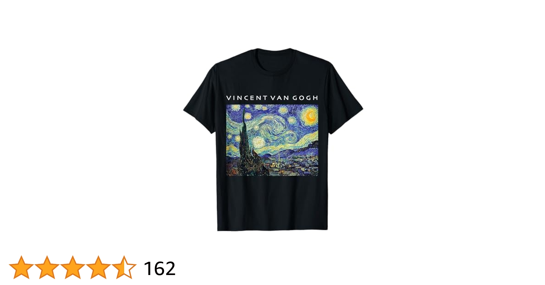 Amazon.com: Vincent Van Gogh Starry Night T-Shirt Painting