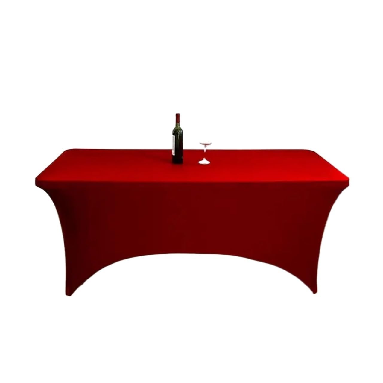 Nappe extensible ajourée table haute rectangulaire housse élastique banquet 80x110cm