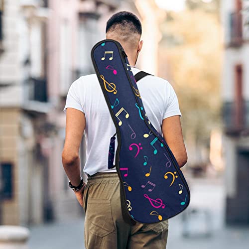 Sac de transport coloré pour ukulélé soprano concert ténor avec des notes de musique et des clefs avec bretelles… - Les Beatles, Paul McCartney, John Lennon, RIngo Starr, George Harrison Sac de transport coloré pour ukulélé soprano concert ténor avec des notes de musique et des clefs avec bretelles… – Image 6