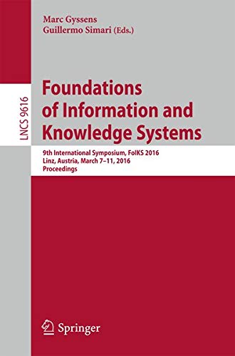 Buy Foundations of Information and Knowledge Systems — BookShops.in