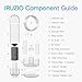 IRUZIO Aquarium Cleaner 2-in-1 – Medium V2 (10.6–17.7 in Water Depth) | Air Pump Powered | Removes Debris on Top of The Substrate | Reduces Floating Fine Particles