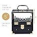 The Traveling Miss Pageant Crown Box Display, Tiara and Sash Holder, Carrying Travel Case with Handle, Storage Cases for Pageants and Jewelry (Black and Gold)