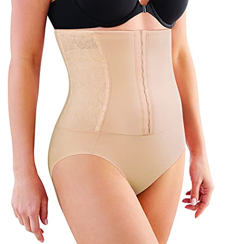 Flexees Women’s Shapewear Waist Trainer Brief Waist Cincher Anti-Static Fajas DM5003