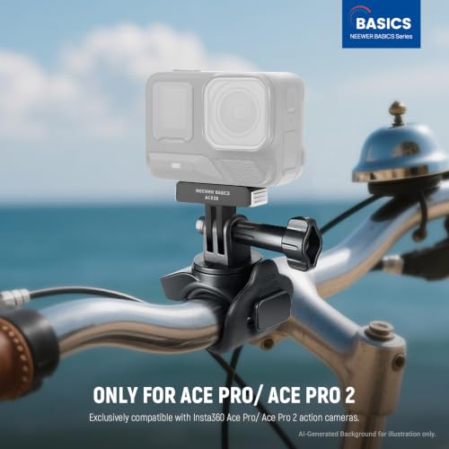Image of NEEWER Basics Magnetic Quick Release Mount Adapter Compatible with Insta360 Ace Pro /Ace Pro 2, 2 Prong Action Camera Accessories for Photography Filming Video Recording, AC038