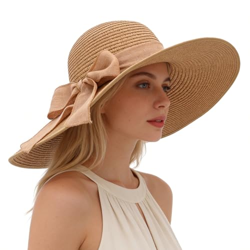 Sombrero de playa para mujer, verano, ala ancha, plegable miniatura 3