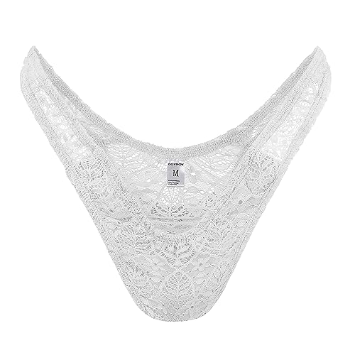 QOYDOY Crossdressing Hiding Gaff Panties Lace Transgender Tucking Shaping Brief Soft Breathable (White S)