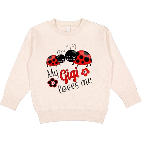 inktastic My Gigi Loves Me with Cute Ladybugs Toddler Sweatshirt 5-6 Natural Heather 391e7