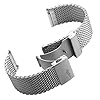 WATCHGECKO Merriott Quick-Release Milanese Mesh Stainless Steel Watch Strap - Polished. Mens Replacement Wristwatch Strap. Easy to Fit Adjustable (22mm) #2