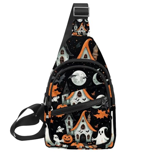Mochila cruzada para senderismo y deportes con estampado festivo