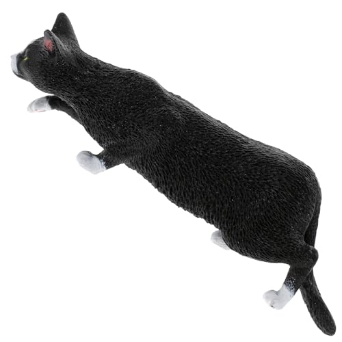HONMEET Statuetta di Gatto Realistico in PVC Ornamento Decorativo Piccolo per Giardino e Cameretta Figura Simulata di Gatto Tridimensionale Leggera per Arredamento Naturalistico