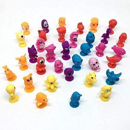 MVS Wholesale 24 x Funny Suction Buddeez Figurines , Mini Figurines of monsters, animals, aliens etc with Suction Cups as feet, Ideal Party Bag Filler. Loads to find and collect