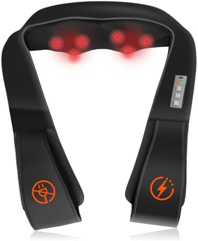 AMZPONY Cordless Neck and Shoulder Massager, Shiatsu Neck and Bac...