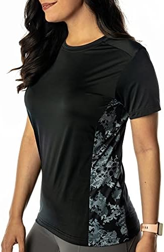 SG Edge Women's Camouflage Short Sleeve T-Shirt, Black, X-Large