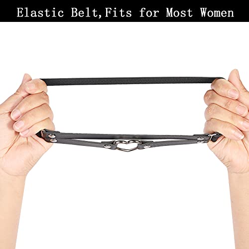 2Pcs Adjustable Heart Leg Garter Belt, Elastic Thigh Garters for Women4
