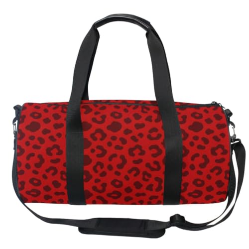 Bolsa redonda resistente con correa reforzada y estampado de leopardo 2