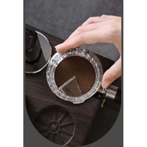 Gdfnmogo Bague de dosage magnétique transparente pour machines à expresso – Convient aux porte-filtres de 51 mm et 58 mm, récupérateur de marc de café et niveleur avec SE (58 mm)