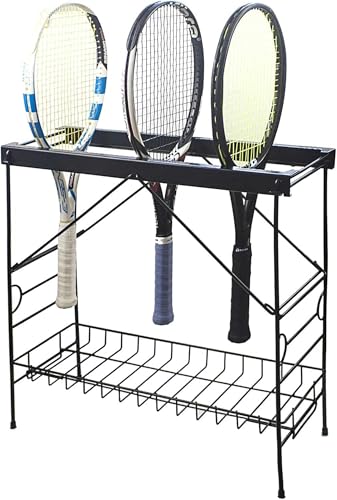 Support raquette tennis métal amovible gain de place rangement sport