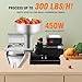 Poggyyi Tomato Strainer & Sauce Maker, 450W Commercial Applesauce Maker Food Mill for Tomatopaste Applesauce, Electric Tomato Presses Strainer Machine for Food Sauces