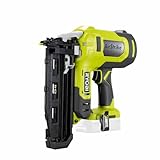 RYOBI - Cloueur de Finition 16G Air Comprimé 18V ONE+ - Pointe 19-64mm - Tête 1,6mm - Chargeur 100 Pointes - Livré 500 Pointes, 2 Embouts de Protection des Matériaux, 1 Crochet Ceinture - R16GN18-0