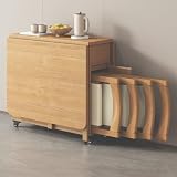 Ahorro de espacio y almacenamiento: la mesa de comedor plegable que ahorra espacio mide 15 pulgadas de largo, 31,5 pulgadas de ancho, 29,1 pulgadas de alto y ocupa muy poco espacio. Y el juego de comedor plegable tiene un muebles de almacenamiento incorporado y 2 cajones. El gabinete de almacenamiento puede contener 4 sillas plegables correspondientes, maximizando el uso del espacio y organizando fácilmente el desorden, manteniendo el escritorio limpio.