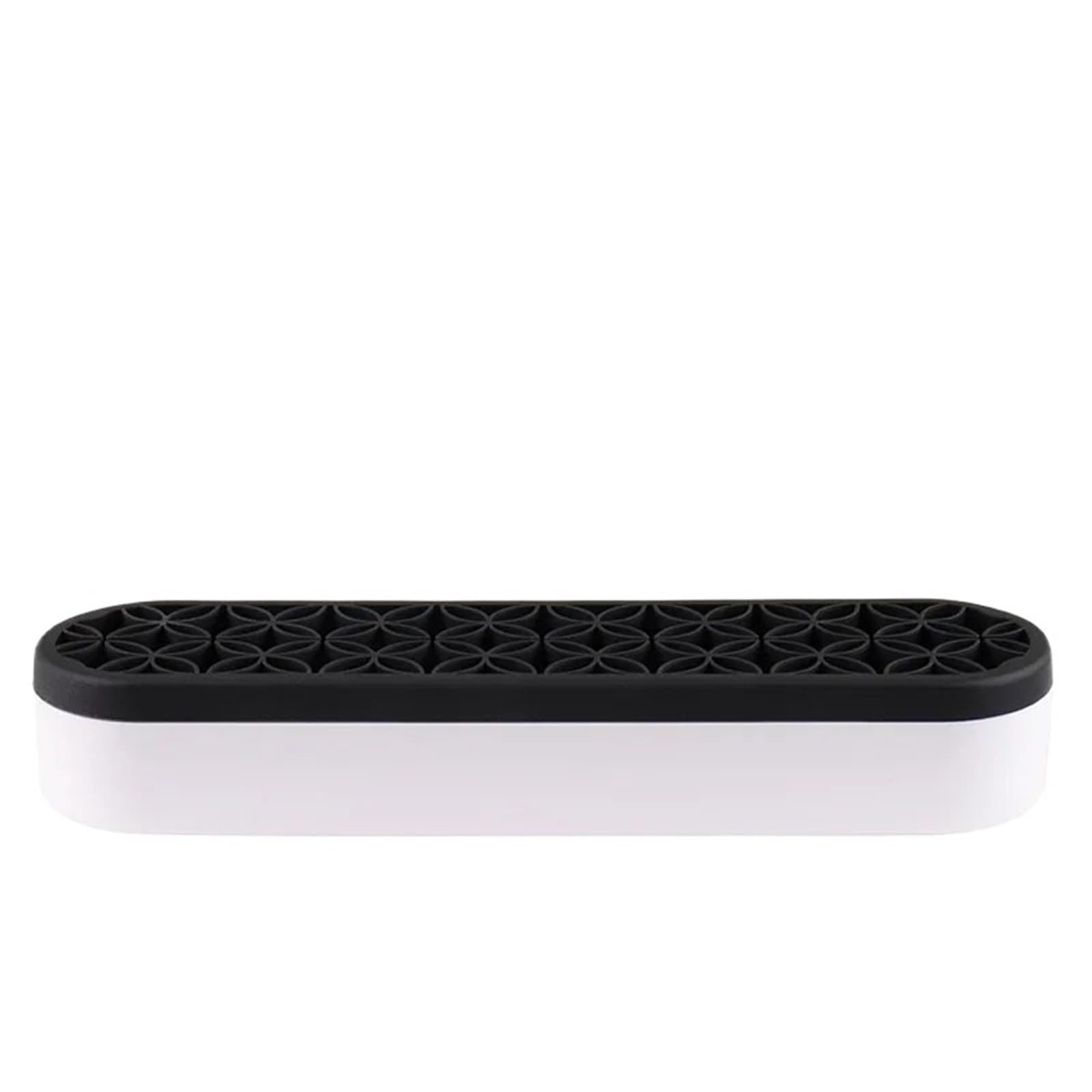 WLIHDB 2Pcs Silicone Nail Brush Makeup Display Stand Rack Storage Case Drying Shelf Holder Organizer for Makeup Brushes(Black)