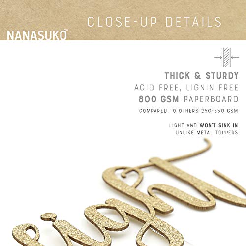 Nanasuko 8Th Birthday Cake Topper - Eight - Double Sided Glitter - Premium Quality Made In Usa #TOP4