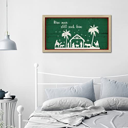 Panneau décoration murale rustique de Noël pour cheminée moderne - 7