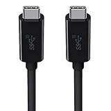 Belkin F2CU030bt1M-BLK - Cable USB 3.1 de USB-C a USB-C Compatible con Samsung S9/S9+, 1 m, Negro