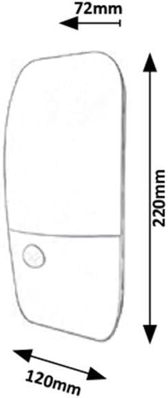 Dimensions diagram of Rabalux Equateur wall light