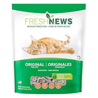 Fresh News Post Consumer Paper Pellet Cat Litter, 12-Pound