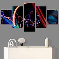 SIGNWIN 5 Panel Canvas Wall Art Light Exposure for Home Decorations Ready to Hang - 60