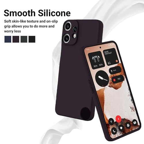 Image of FIRST MART Matte Silicone Back Cover for Nothing Phone CMF 2 Pro - Purple
