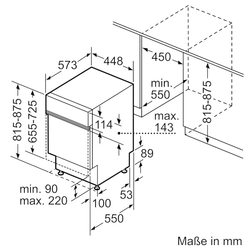 Bosch Serie 6, Teilintegrierter Geschirrspüler, 45 cm, Edelstahl, SPI6EMS17E