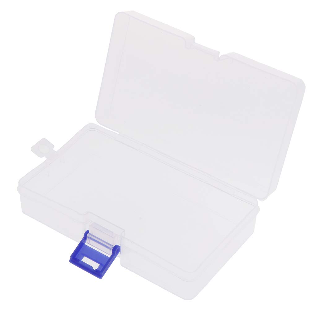 WOVEBIUS Plastic Transparent With Lid Storage Box Collection Container 14x8.8x3.5cm
