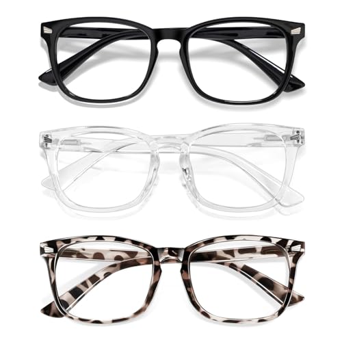 CHEERS DEVICES Blue Light Glasses for Kids Boys Girls - 3 Pack Computer Glasses with Unbreakable Frame and Anti-Glare - blue light glasses for girls TR90 (Age 6-9)