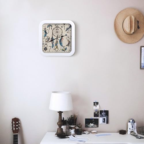Horloge murale moderne attrape-rêves lune aux finitions soignées - 7