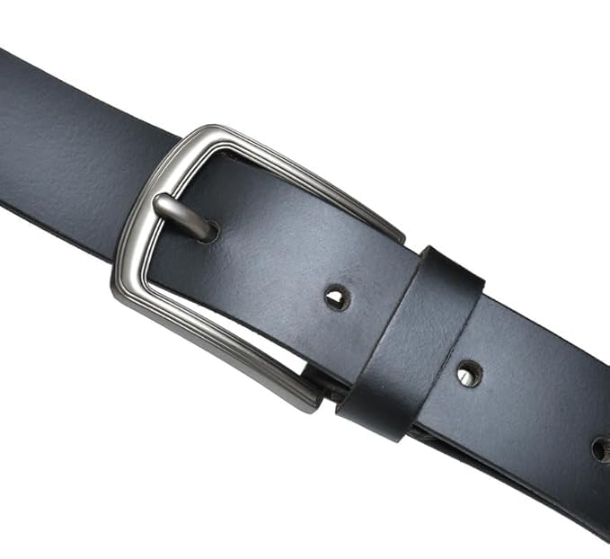 Image of GUPPS Men's Genuine Leather Pin Buckle Belt | Leather Belt for Men Classic Designs for Work & Business Casual