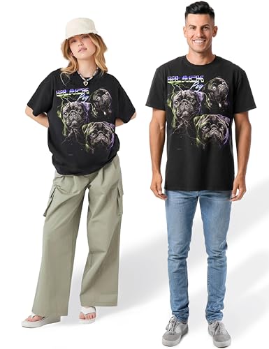 Heavy Metal Tshirt for Men & Women 80s 90s Glam Rock Style with Epic Stars and Lightning4