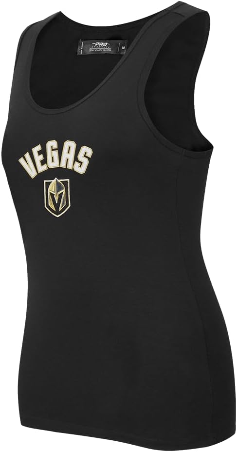 Pro Standard Womens NHL Vegas Golden Knights Classic Chenille Tank Top Black Xs