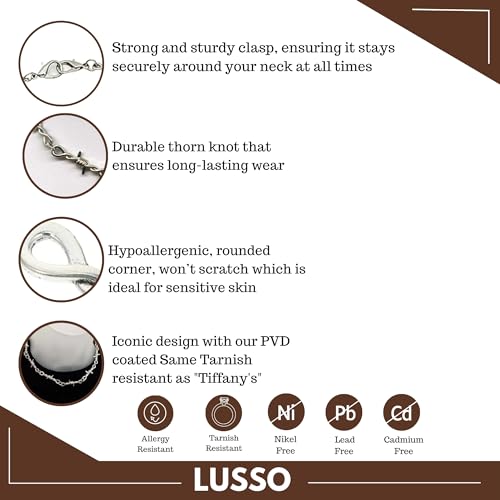 925 Sterling Silver Barbed Wire Necklace Bracelet For Women And Men - Barbwire Little Thorns Chain Choker Jewelry Gifts Barb Wine Necklace Little Thorns Chain Choker Bracelet For Men And Women4