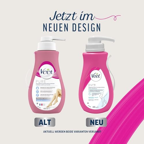 Veet Pure Haarentfernungscreme für Körper, Arme und Beine