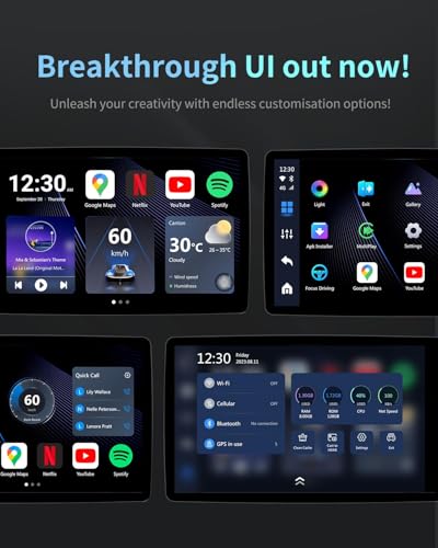 Image of OTTOCAST Picasso Plug and Play CarPlay AI Box, P3 OttoAiBox Wireless CarPlay & Android Auto Adapter, 8GB+128GB Android 12, HDMI Output, GPS, Video Viewing YouTube, Netflix, Tiktok