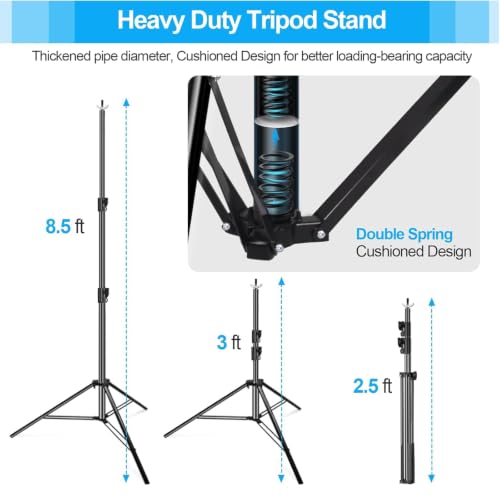 Image of EMART 10x8.5Ft Heavy Duty Backdrop Stand Adjustable Banner Stand for Photo