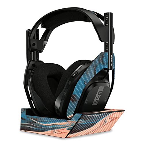 Image of MightySkins Carbon Fiber Skin Compatible with Astro A50 Wireless Headphones + Base Station (Gen 4) - Sea Dunes | Protective, Durable Textured Carbon Fiber Finish | Easy to Apply | Made in The USA